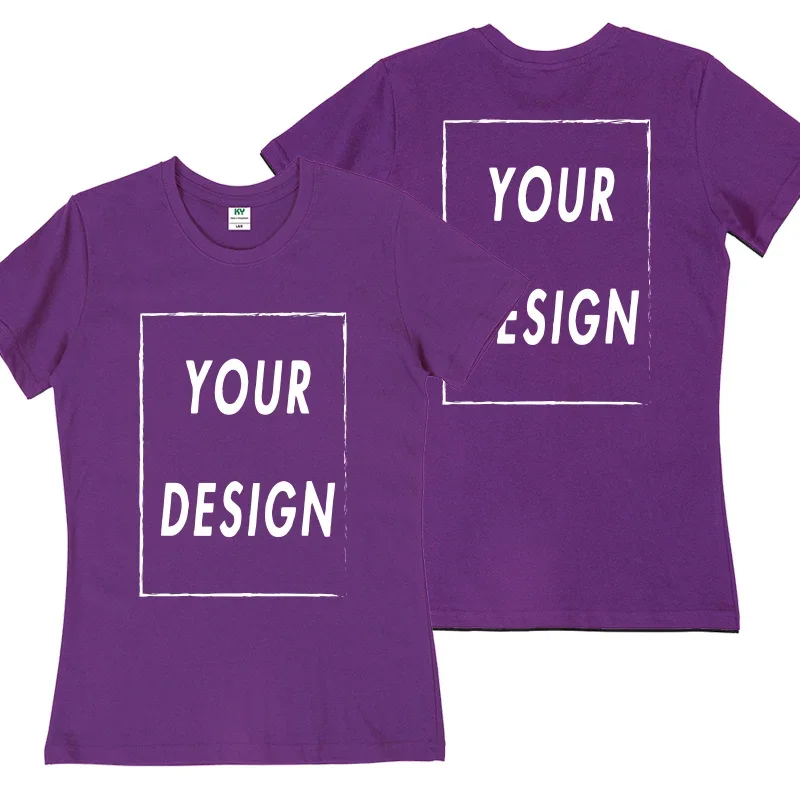 UE Size Custom Team T-shirt for Women, Add Your Own Design in Front and Back, Print and Text, High-quality T-shirt for Men - الصورة 15
