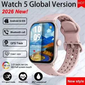 Watch 5 Global Version Smart Watch Men Women HD AMOLED Screen Heart Rate Bluetooth Call GPS Track Waterproof Sports Smartwatch