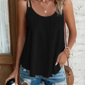 Large Big 5xl Women Leisure Simple Boho Camis Tops Women's Hollow Out Top Pullovers New Summer Casual Beach Shirts Clothing
