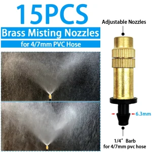 WUJIE Greenhouse Watering Sprinkler Dripper Drip Irrigation Garden Adjustable Mist Emitters Stake Micro Spray Rotating Nozzle