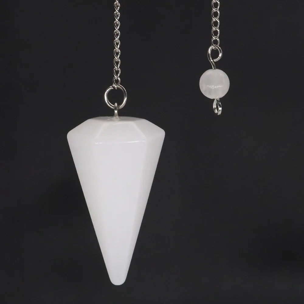 Natural Crystal Pendulums for Divination Dowsing Amethyst Pink Quartz Pendulum Reiki Healing Gem Stone Pendant Pendulos - الصورة 36
