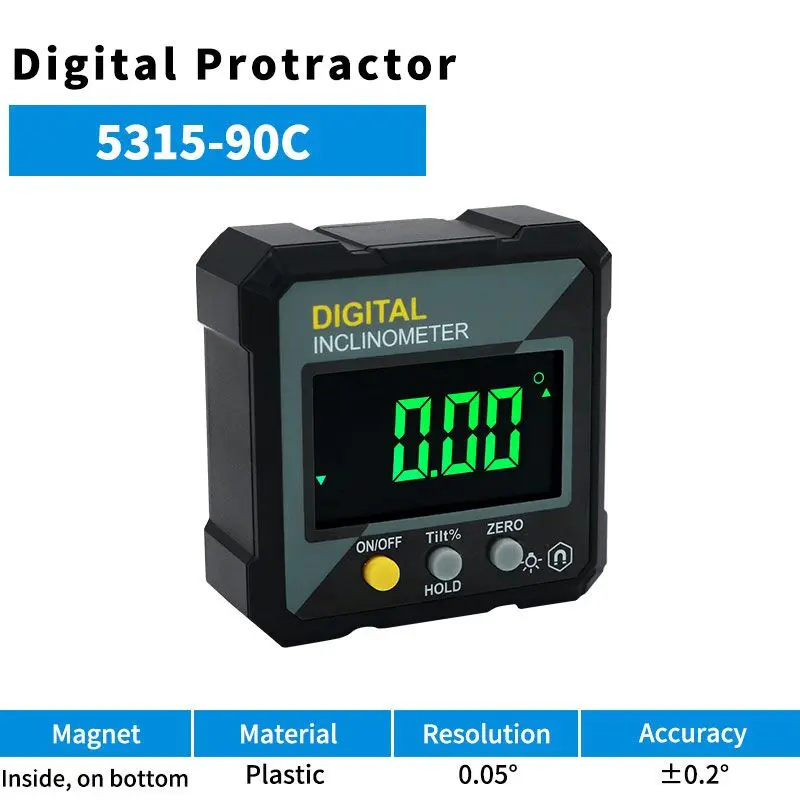 SHANHR New Angle Protractor 360 Degree Mini Electronic Digital Protractor Inclinometer Angle Finder Gauge Measurement Box - Image 9