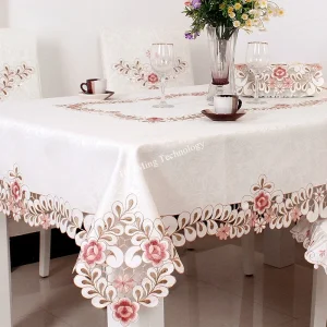 Table Cloth Table Cover Lace European Garden Elegant Embroidered Dining TableCloth Flower Peony Chair Cover Wedding Dust Cover