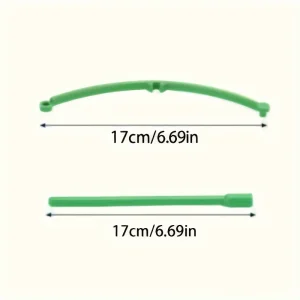 60pcs Stackable Plastic Plant Support Rings - 10-Tier Garden Stakes for Climbing Flowers, Vines, Vegetables | Durable Green