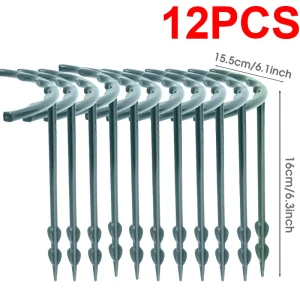 2/12Pcs Plastic Support Pile Stand Plant Support Pile for Flowers Greenhouses Arrangement Fixing Rod Holder Gardening Tools