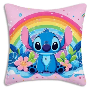 Hot Cartoon Anime S-Stitchs Pillow Covers Cartoon Sofa Decorative Home Double-sided Printing Short Plush Cute Cushion Cover