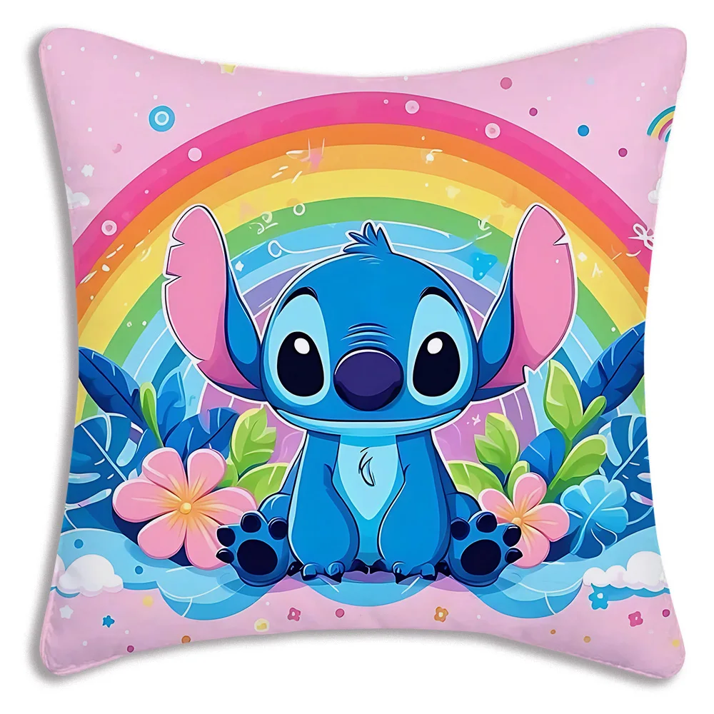 Hot Cartoon Anime S-Stitchs Pillow Covers Cartoon Sofa Decorative Home Double-sided Printing Short Plush Cute Cushion Cover - Image 23
