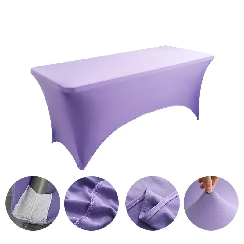6FT 8FTSpandex Tablecloth High Stretch Wedding Hotel Birthday Table Cover for 4ft 5ft 6ft 8ft Folding Table Cocktail Tablecloth - Image 25