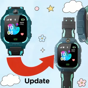 KGG Q19 Kids Smart Watch for Sim Card Smartwatch for Children Sos Call Phone Camera Voice Chat Photo Boy Girl Gift Color Screen