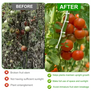 10pcs Tomato Roller Hook With 15m Rope Versatile Strong Load Bearing Flower Vine Crop Trellis Kit for Greenhouse Balcony