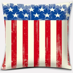 American Independence Day Series LOVE USA Printed Square Home Decoration Pillowcase Cojines Decorativos Para Sofá Akcesoria Kuch