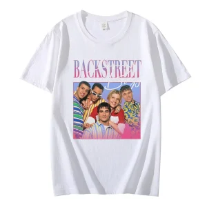 Funny Backstreet Boys T-Shirt Unisex 90s Vintage Tee Shirt Boy Band Mens Womens Throwback Homage T-Shirts Hip Hop Streetwear