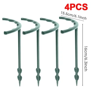 2/12Pcs Plastic Support Pile Stand Plant Support Pile for Flowers Greenhouses Arrangement Fixing Rod Holder Gardening Tools