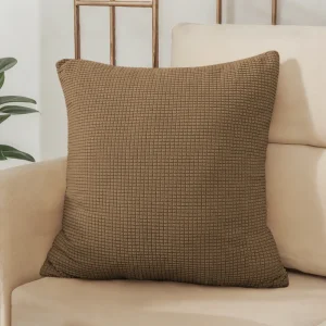40x40 45x45 50x50 Solid Color Jacquard Pillow Cover for Sofa Office Waist Cushion Cover Home Decorative Pillowcase Decoration