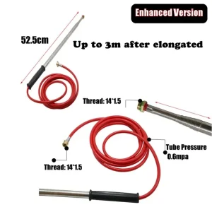 Hand Pressure Retractable 2.2/3.2m Spraying Rod Outdoor Garden Pesticide Spray Tree Watering Can Accessories Stainless Steel Rod