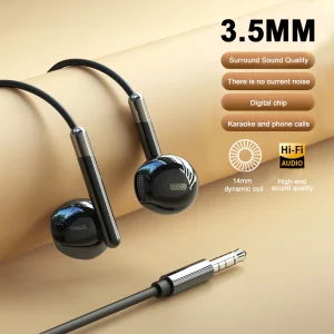 Wired Headphones HiFi Surround Sound Type-C 3.5mm In-ear Music Headset For Samsung Galaxy S25 S24 S23 S22 Ultra iPhone 16 15 Pro