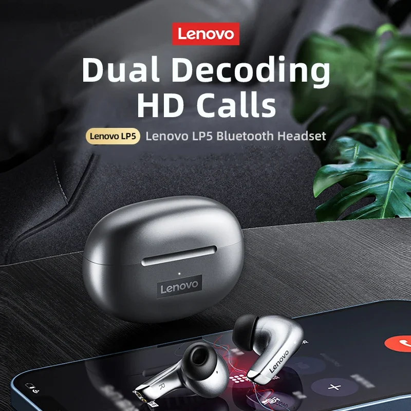 Original Lenovo LP5 TWS Wireless Bluetooth Earphone Long Battery Life Sports Headphone Dual Mode Gaming HD Call Headset With Mic - الصورة 3