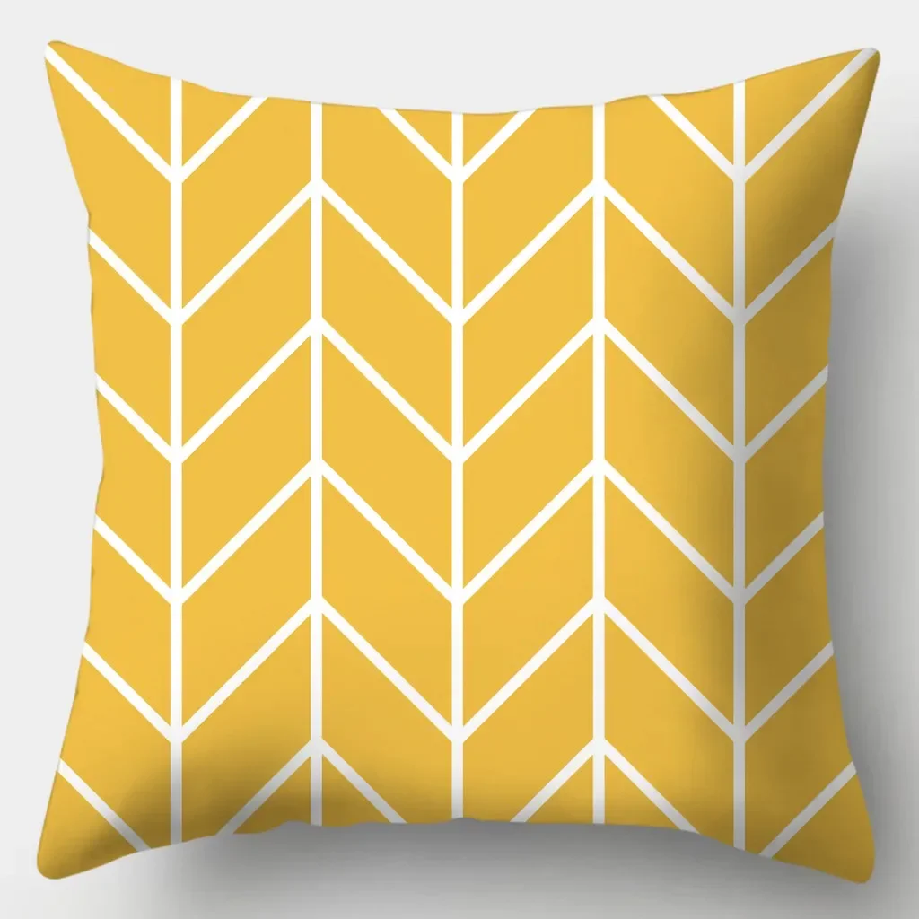 Yellow series Pillowcase 45cmX45cm Square Sofa Pillow Cover Creative Sun Flower Cushion - الصورة 15
