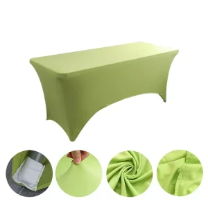 6FT 8FTSpandex Tablecloth High Stretch Wedding Hotel Birthday Table Cover for 4ft 5ft 6ft 8ft Folding Table Cocktail Tablecloth