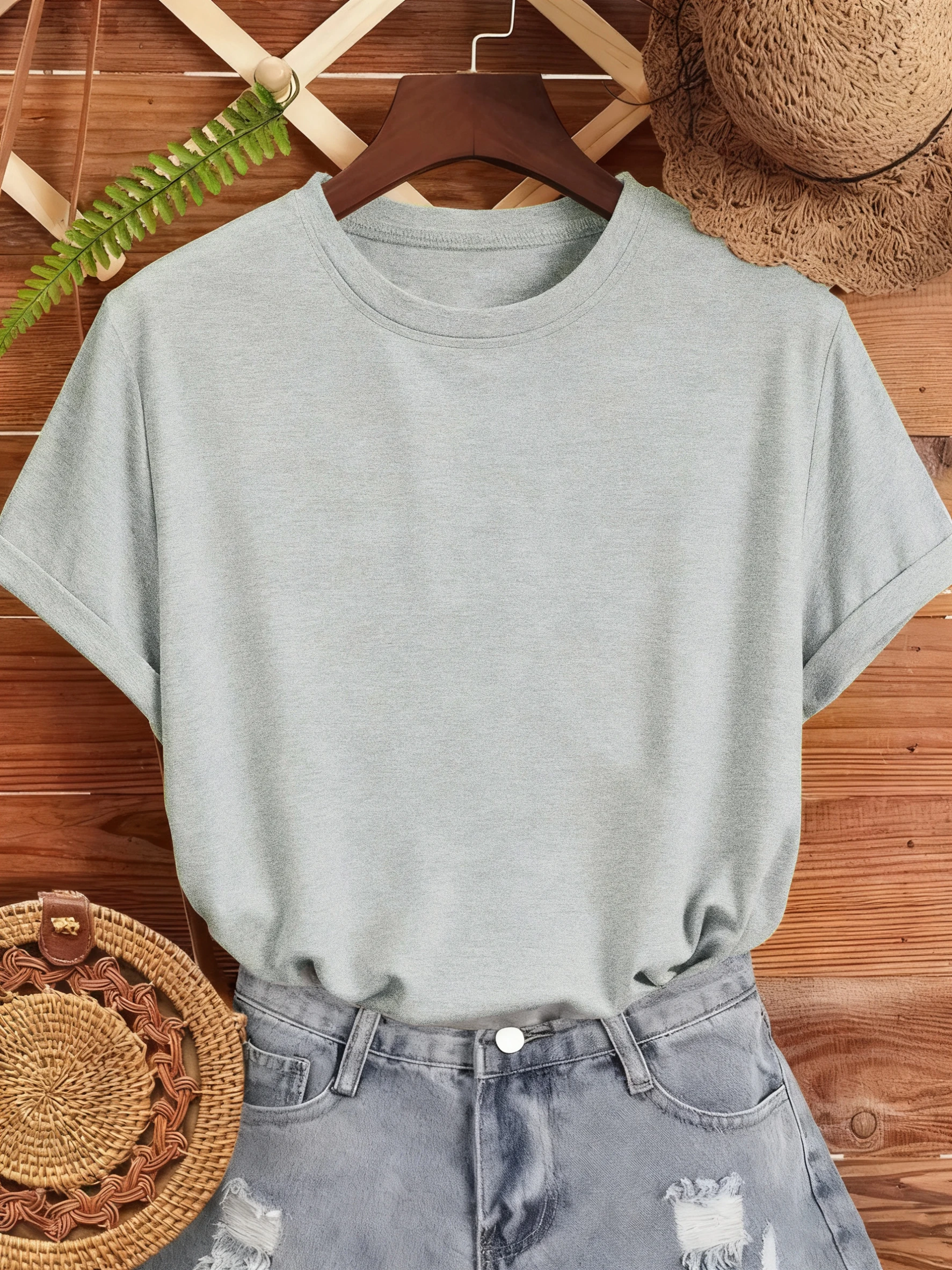 Y2K Woman 100% Cotton T Shirts Solid Color Casual T-Shirt O-Neck Summer Tops For Women Fashion Oversized Female Sportswear - Image 18