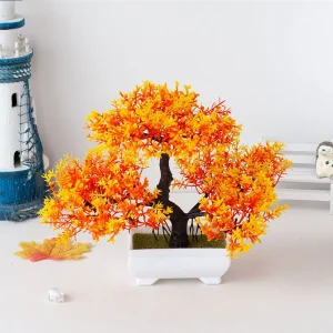 Fake Plant Potted Artificial Plants Decoration Potted Bonsai Small Tree Pot zen Garden Ornaments Table Home Room Decoration