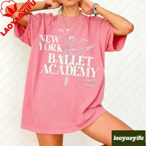 New York Ballet Graphic Tee Vintage Wash Ballerina Trendy Balletcore Apparel in My Ballet Era Gift Retro Aesthetic Pointe Shirt