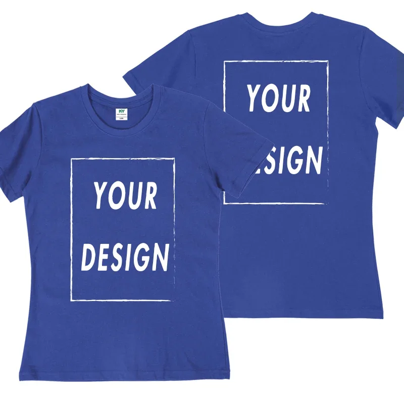 UE Size Custom Team T-shirt for Women, Add Your Own Design in Front and Back, Print and Text, High-quality T-shirt for Men - الصورة 11