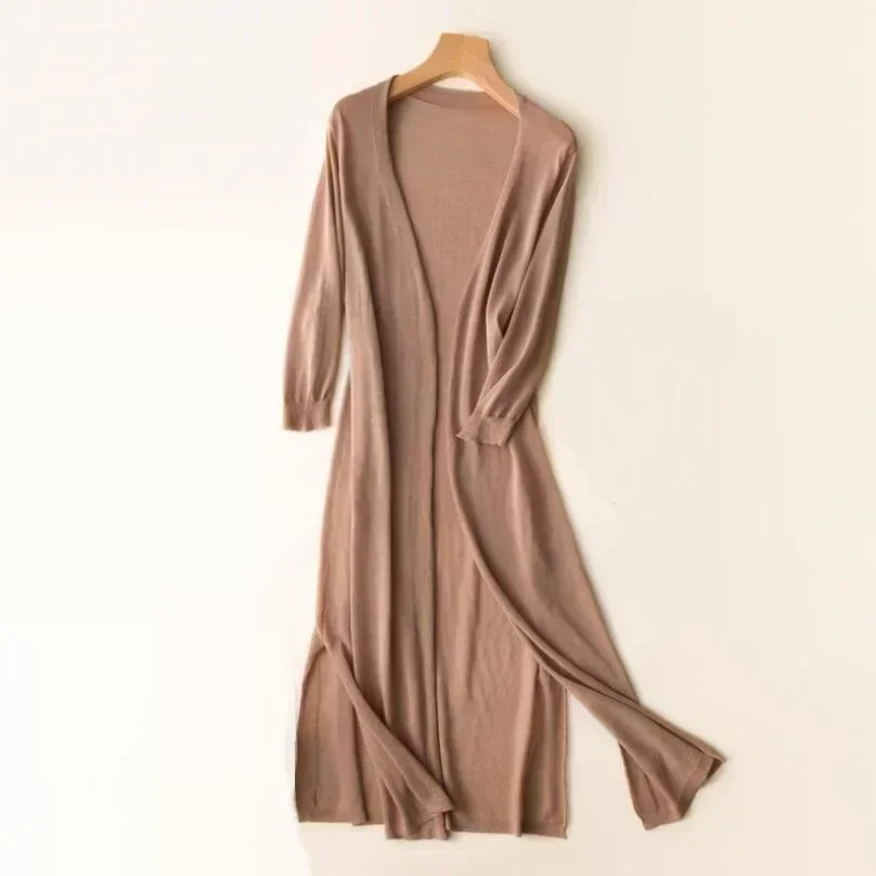 New Spring Summer Sun Protection Clothing Women Long Cardigan Female Knitted Sweater Women Coat Jacket Ladies Shawl Outerwear - Image 9