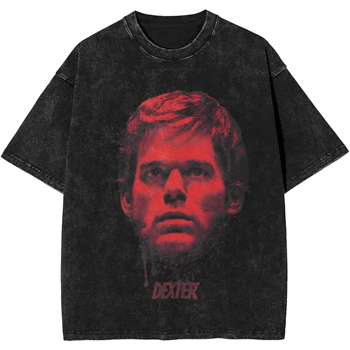 New Dexter Morgan Edition Middle Finger Retro Trendy Vintage Washed T-Shirt Summer Y2K Tops Cotton Men Women Tees Short Sleeve - Image 12