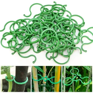 50Pcs 8 Word Buckle Vine Tying Clips Ring Fixing Bracket Garden Plant Holder Tools Garden Decorations Plant Climbing Wall Clips