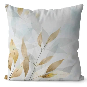 45x45 cm Ginkgo print cushion cover for living room sofa bedroom home decoration square polyester pillowcase waist pillow cover