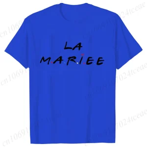 Team De La Mariée T-shirt French Evjf Futur Bride Tees Friends Single Farewell Bachelorette Party Tees Shirt for Women Clothing