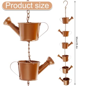 240cm Metal Rain Chain Hanging Birds/Kettle Decorative Rain Catcher for Home Outdoor Garden Gutter Roof Downspout Tool New