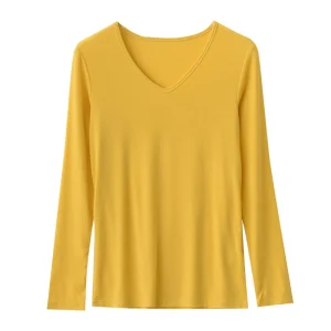 SuyaDream Women Knitted T Shirt Silk Viscose Blend Long Sleeves Solid Basic Cozy Tee 2026 Spring Summer Ribs Top Pink Blue