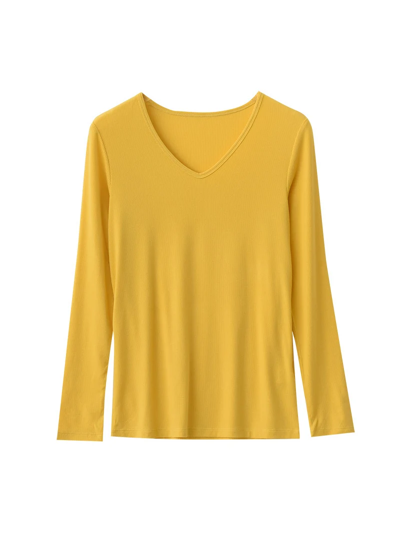 SuyaDream Women Knitted T Shirt Silk Viscose Blend Long Sleeves Solid Basic Cozy Tee 2026 Spring Summer Ribs Top Pink Blue - Image 19