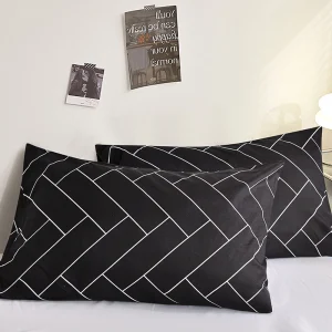 Printed Pillow Cover 2pcs Pillowcase 48x74cm Pillow Sham for Home Bed Pillowslip Rectangle Cushion Cover funda almohada
