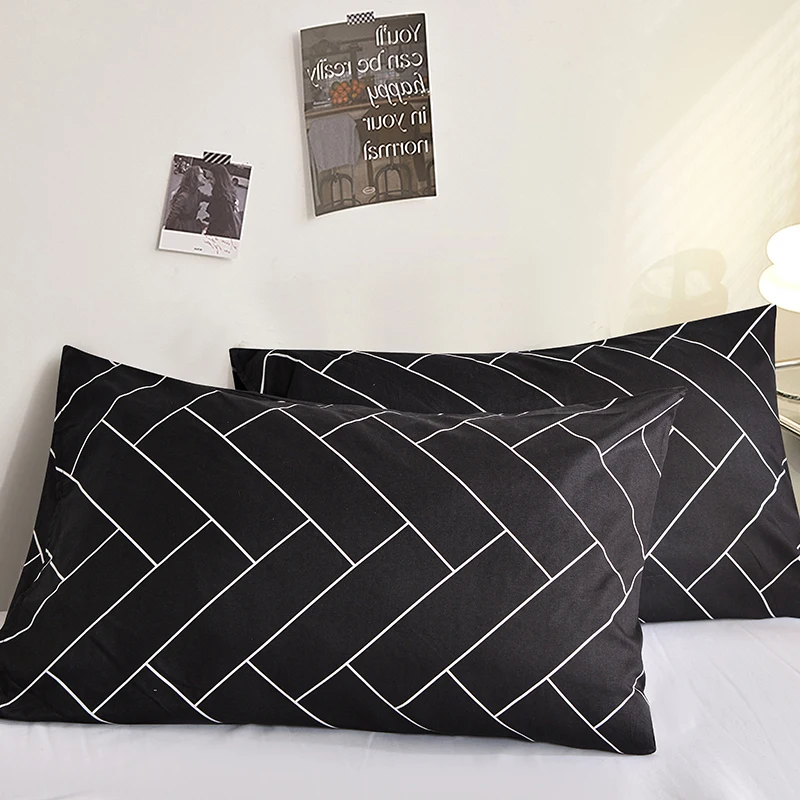 Printed Pillow Cover 2pcs Pillowcase 48x74cm Pillow Sham for Home Bed Pillowslip Rectangle Cushion Cover funda almohada - الصورة 26