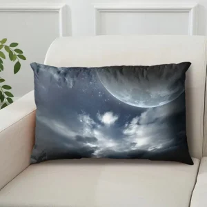 Internet-Famous Moon Pillow with Starry Night Scene, Single-Sided with Core, Pillowcase, Cushion Cover