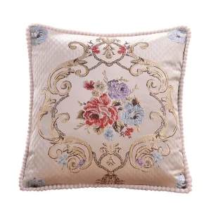 Jacquard Floral Decorative Cushion Cover 48x48cm Sofa Home Bedroom Decor Classic Throw Pillowcase Chair Waist Covers