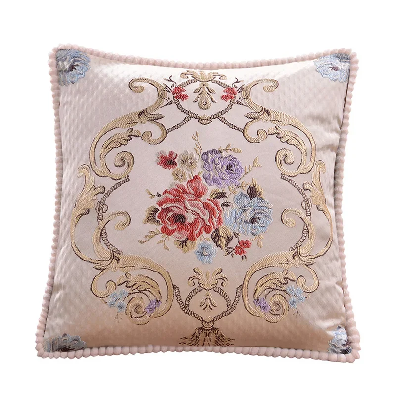 Jacquard Floral Decorative Cushion Cover 48x48cm Sofa Home Bedroom Decor Classic Throw Pillowcase Chair Waist Covers - Image 10