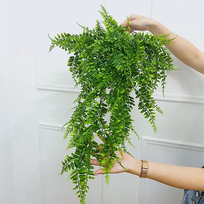 Hand Made Wicker Rattan Flower Planter Wall Hanging Wicker Rattam Basket Garden Vine Pot Plants Holder Garden Pots Wall Planter - الصورة 7