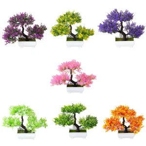 Fake Plant Potted Artificial Plants Decoration Potted Bonsai Small Tree Pot zen Garden Ornaments Table Home Room Decoration