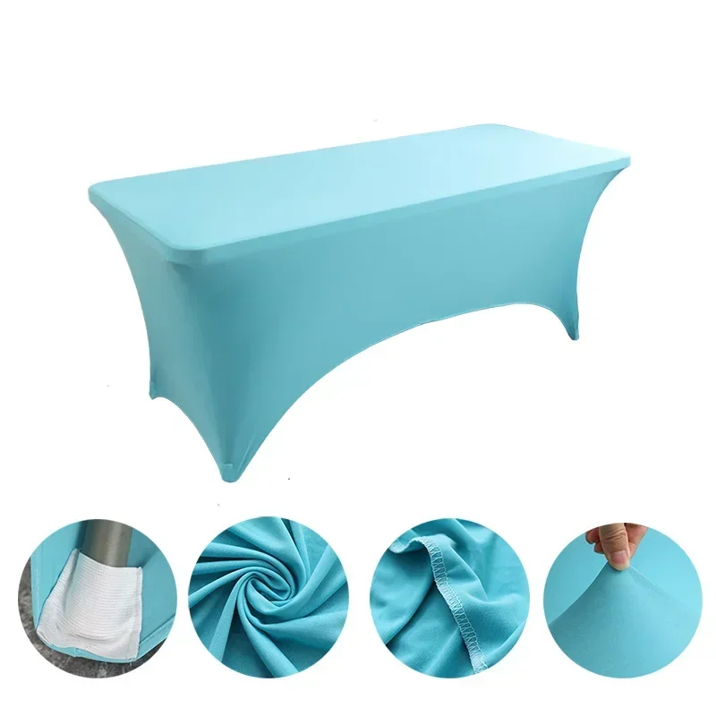 6FT 8FTSpandex Tablecloth High Stretch Wedding Hotel Birthday Table Cover for 4ft 5ft 6ft 8ft Folding Table Cocktail Tablecloth - Image 30