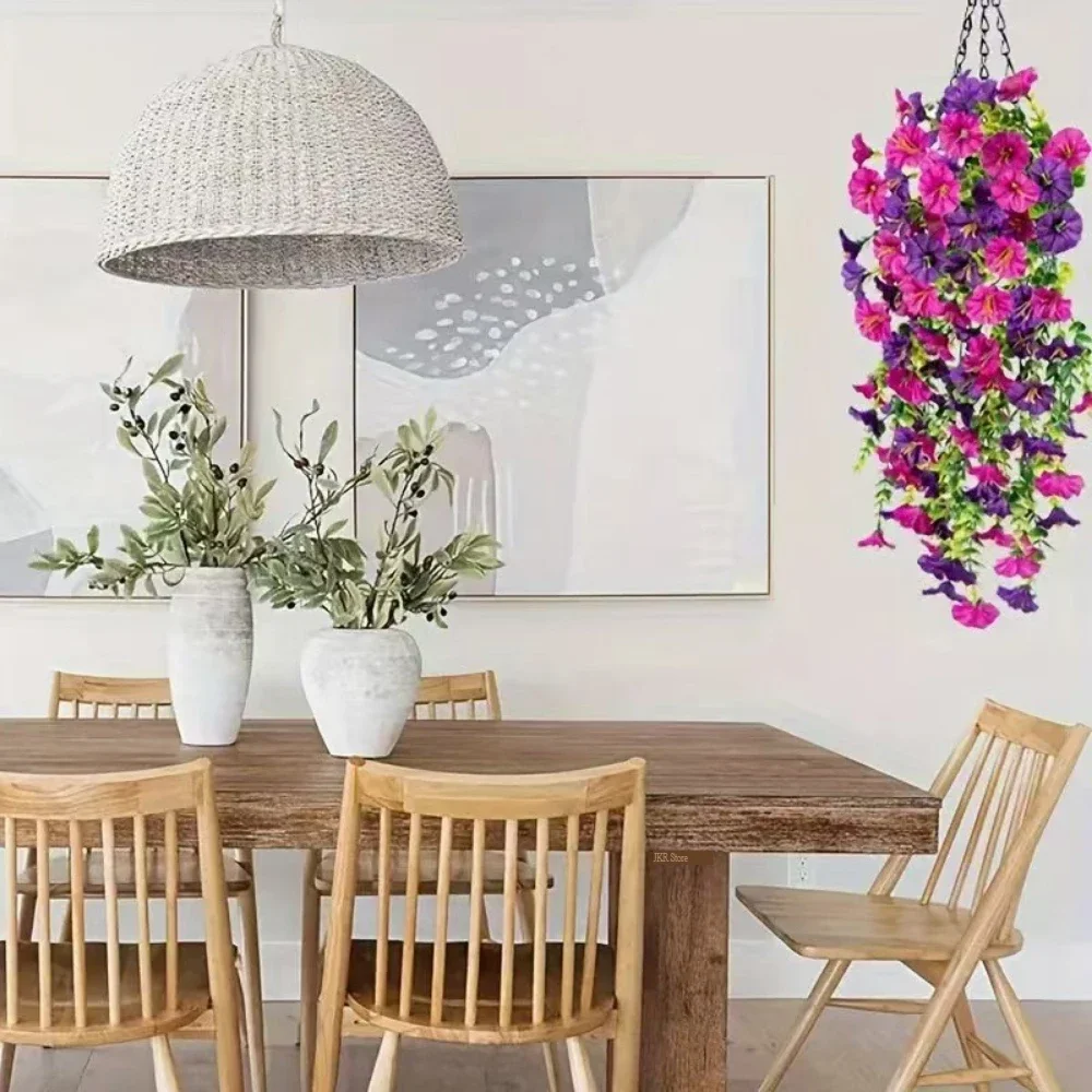 Artificial Flower New Artificial Hanging Flowers and Plants Easter Decoration 2025 UV-resistant and Realistic Room Decor Wedding - Image 3