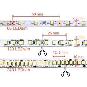 24V 12V LED Strip 2835 120LEDs/m Home Lamp Strip Pink Red Ice Blue Green Golden Yellow Orange Flexible Waterproof Soft Lamp Bar