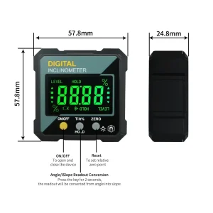 SHANHR New Angle Protractor 360 Degree Mini Electronic Digital Protractor Inclinometer Angle Finder Gauge Measurement Box