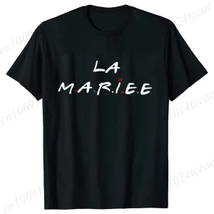 Team De La Mariée T-shirt French Evjf Futur Bride Tees Friends Single Farewell Bachelorette Party Tees Shirt for Women Clothing