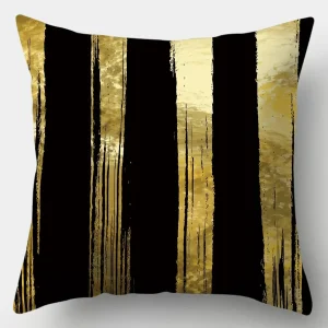 Home Decor Gold Patterned Decorative Digital Print Pillowcases Pattern Cushion Cover Suitable for Sofa Bedroom Car Pillow Cover