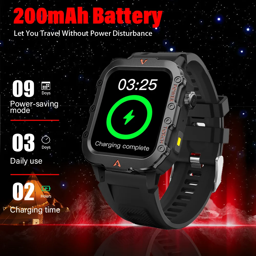 LAXASFIT 2024 New 1.71-inch Bluetooth Voice Call smartwatch Heart Rate Monitor LED Flashlight Outdoor Sports Fitness Smart Watch - Image 6