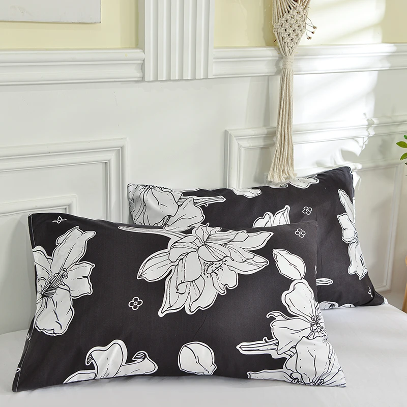 Printed Pillow Cover 2pcs Pillowcase 48x74cm Pillow Sham for Home Bed Pillowslip Rectangle Cushion Cover funda almohada - الصورة 8